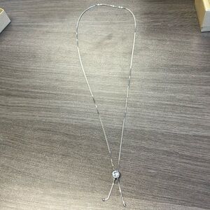 Sterling silver necklace with stone